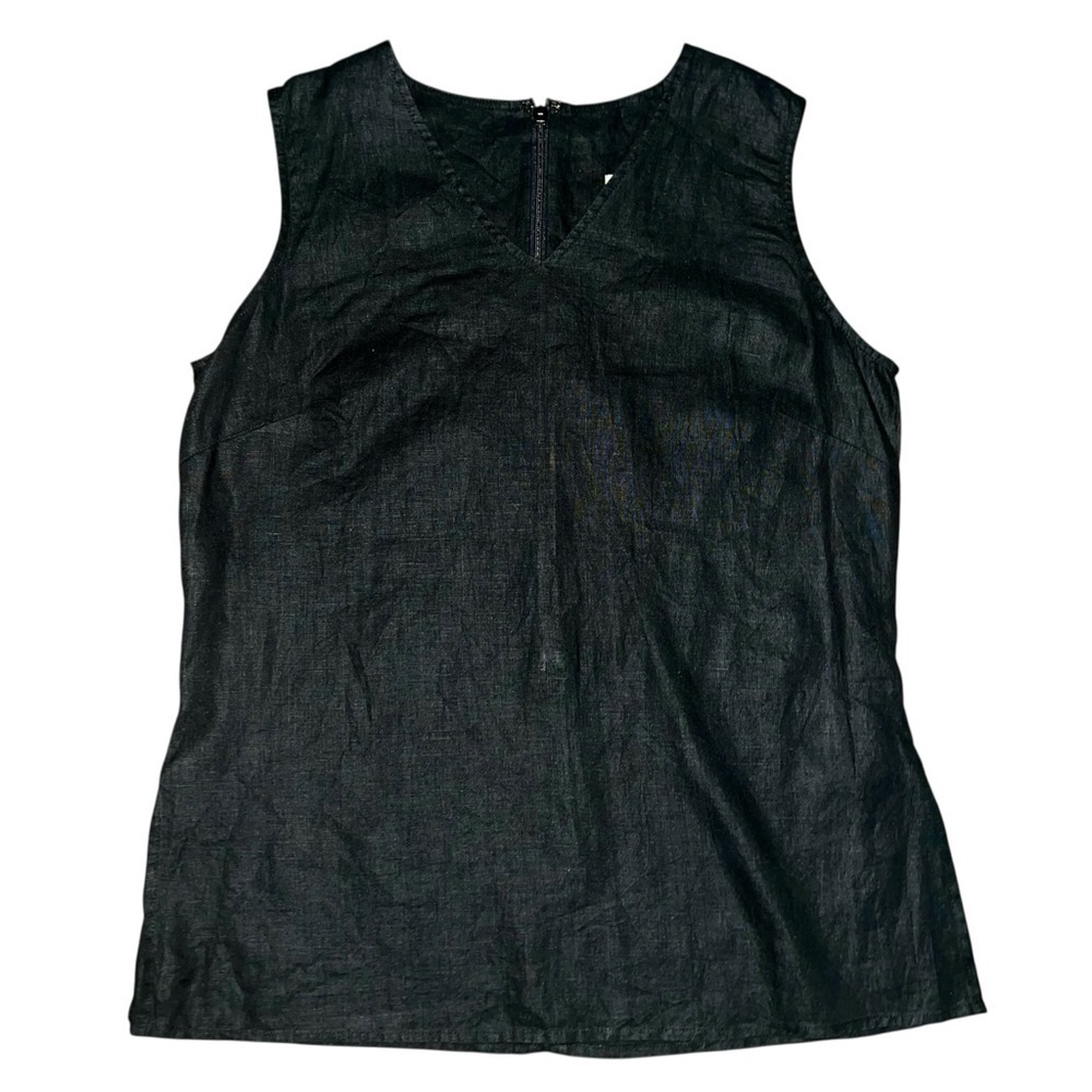 100% linen sleeveless v neck top size 8